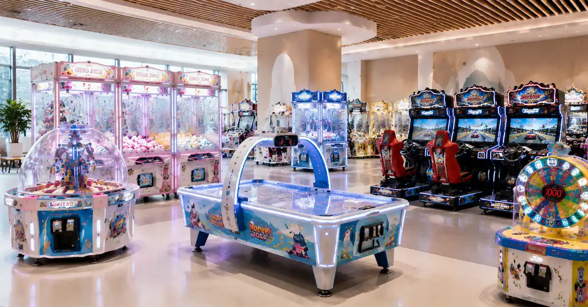 Redemption game machine factory showroom
