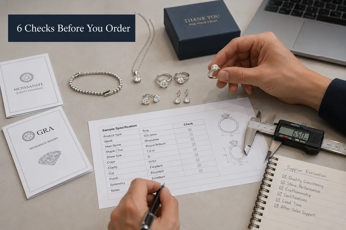 How to Choose a Wholesale Moissanite Jewelry Supplier: 6 Checks How to Choose a Wholesale Moissanite Jewelry Supplier: 6 Checks