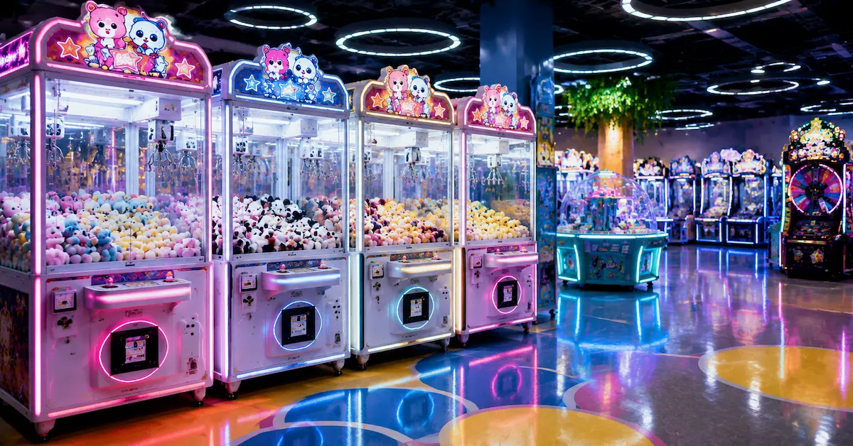 Claw machine prize equipment scene