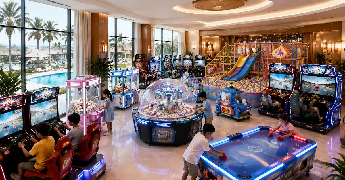 Family entertainment arcade room