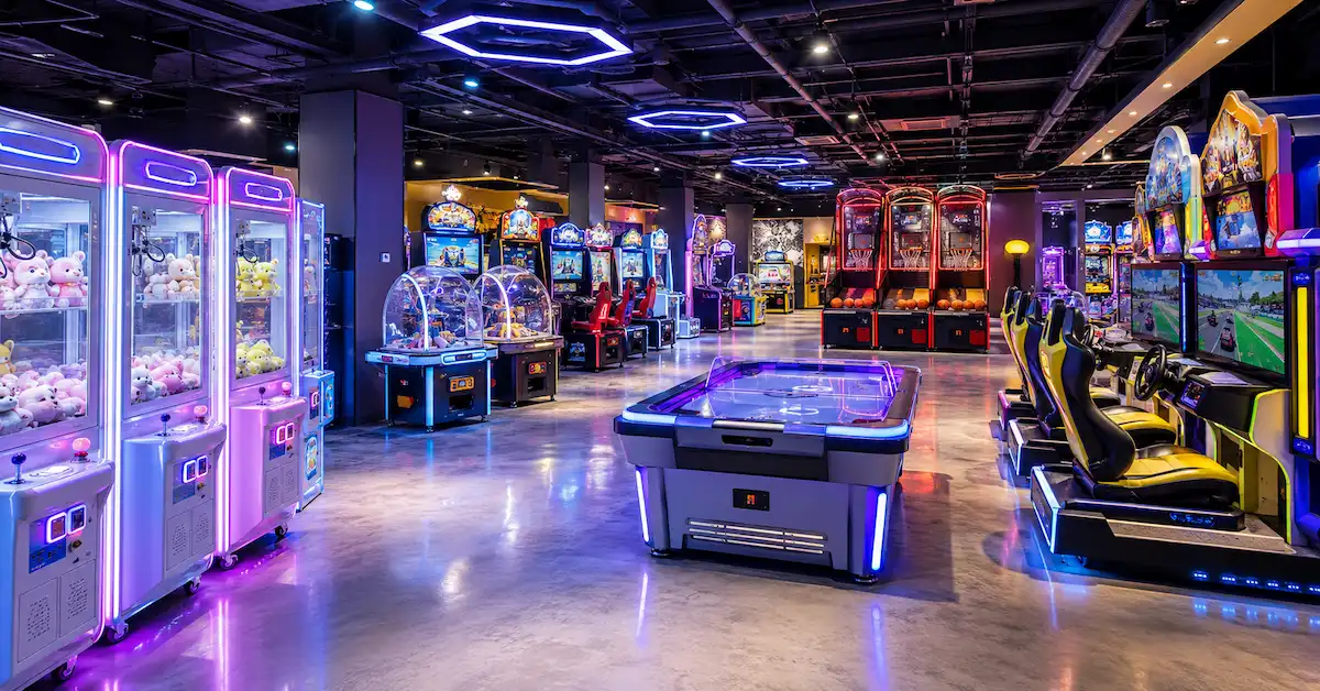 Commercial arcade equipment for FEC projects