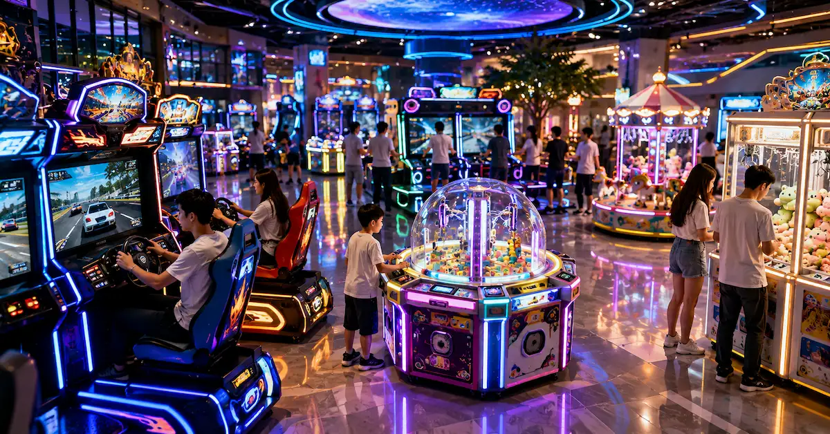 Custom game machine design in arcade venue