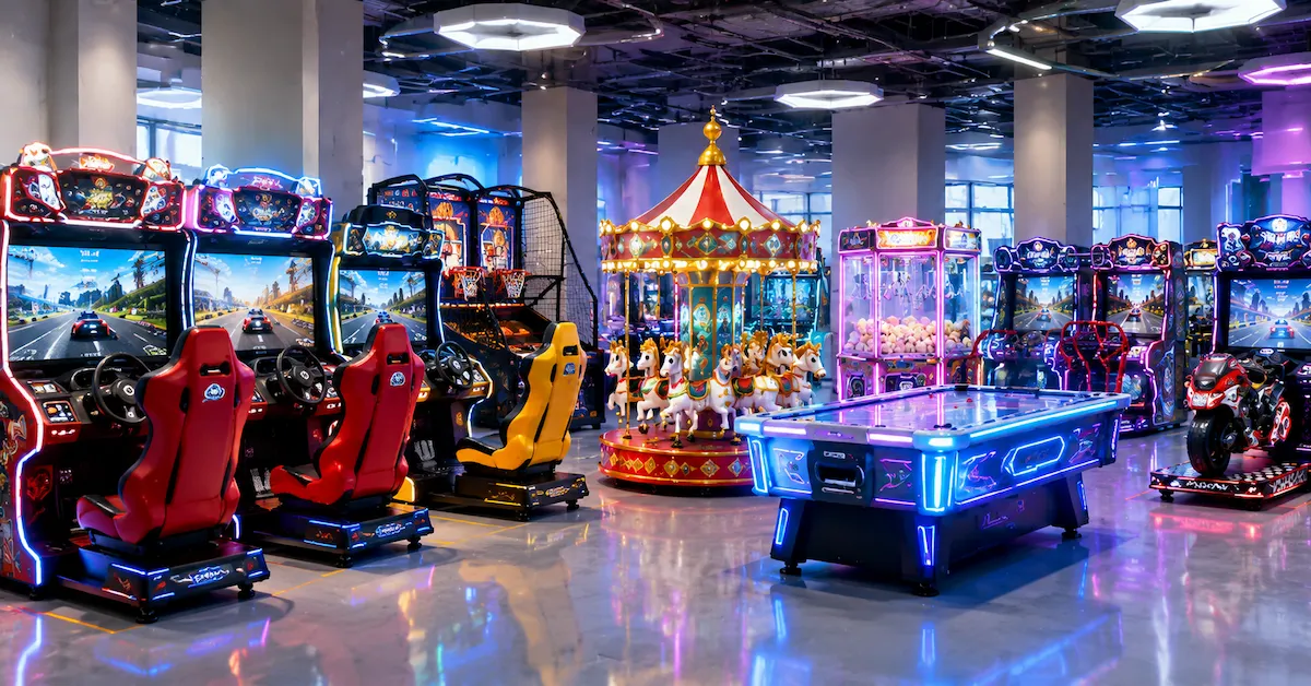 Commercial arcade machines showroom