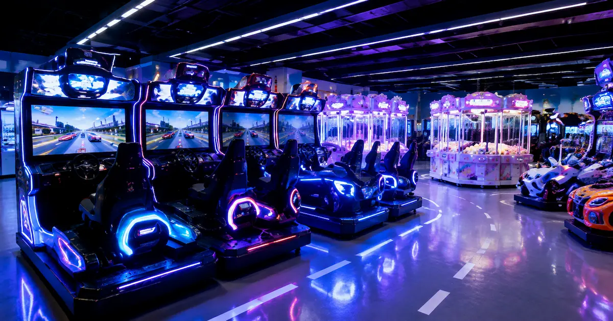 Amusement equipment arcade scene