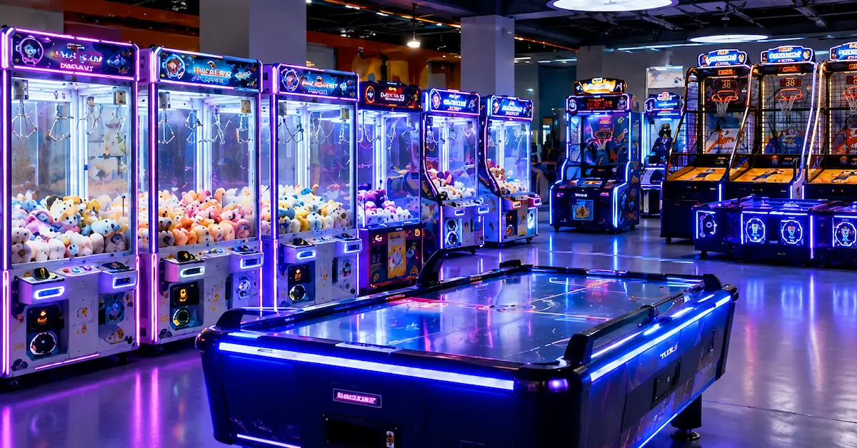 サプライヤーのショールームにあるアーケードゲーム機