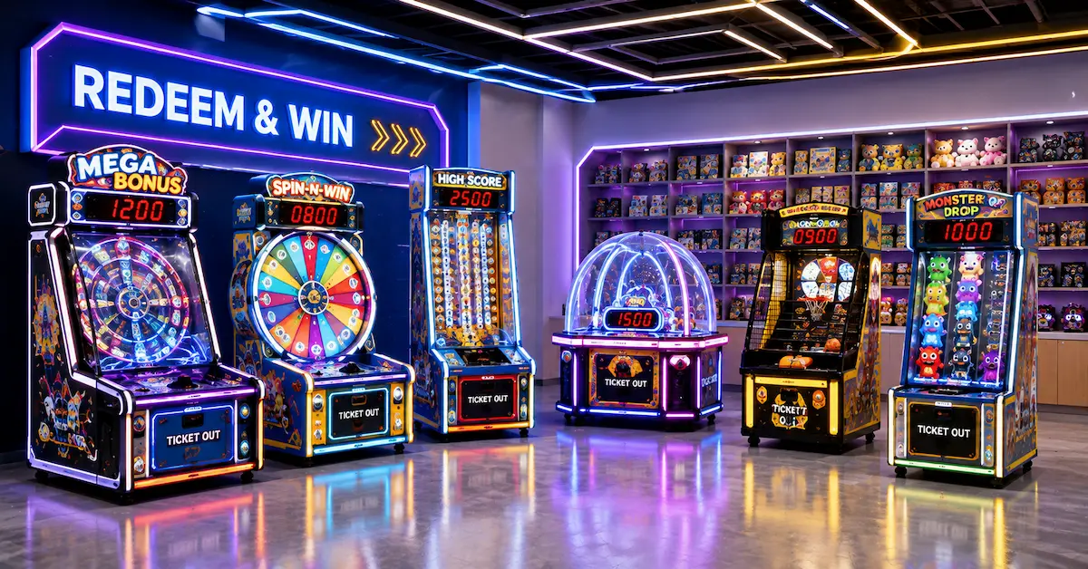 ticket redemption arcade machine supplier