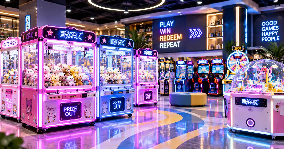 Prize arcade machines for entertainment centers