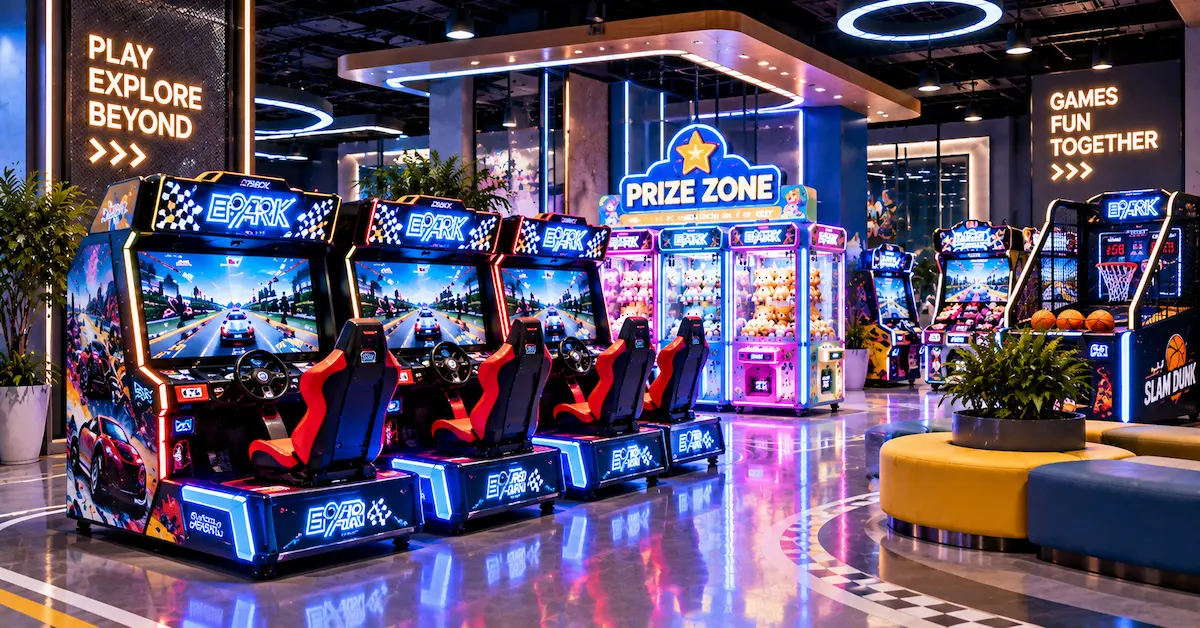 Arcade racing machines for commercial venues