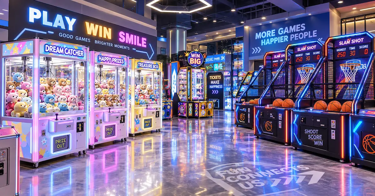 Private label arcade equipment center scene