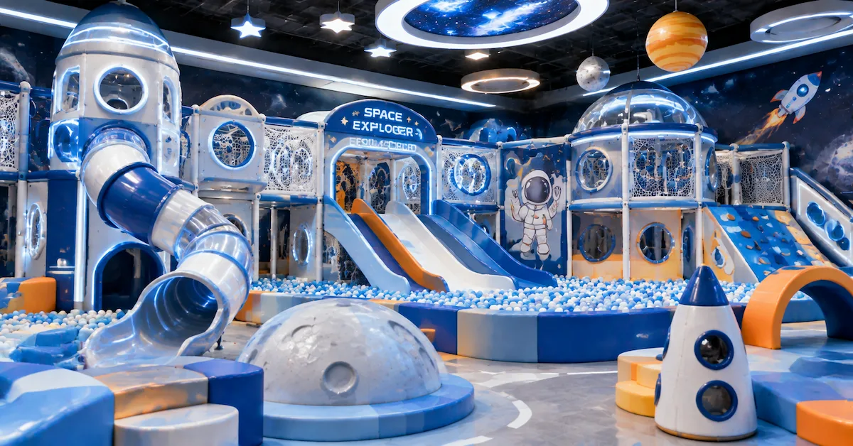 Space theme indoor playground equipment