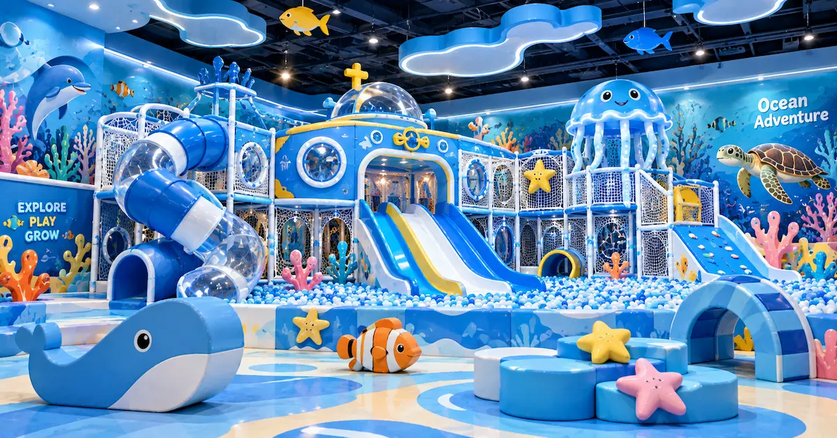 Ocean theme indoor playground play area