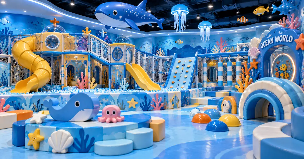 Ocean theme indoor playground play zone