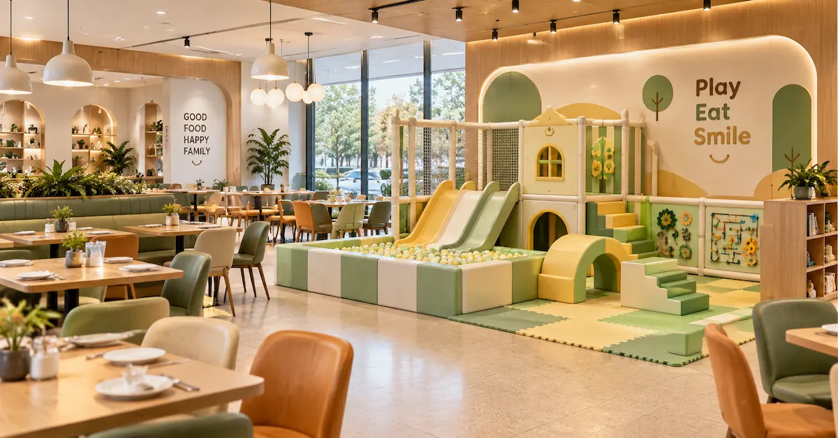 indoor playground equipment for restaurant